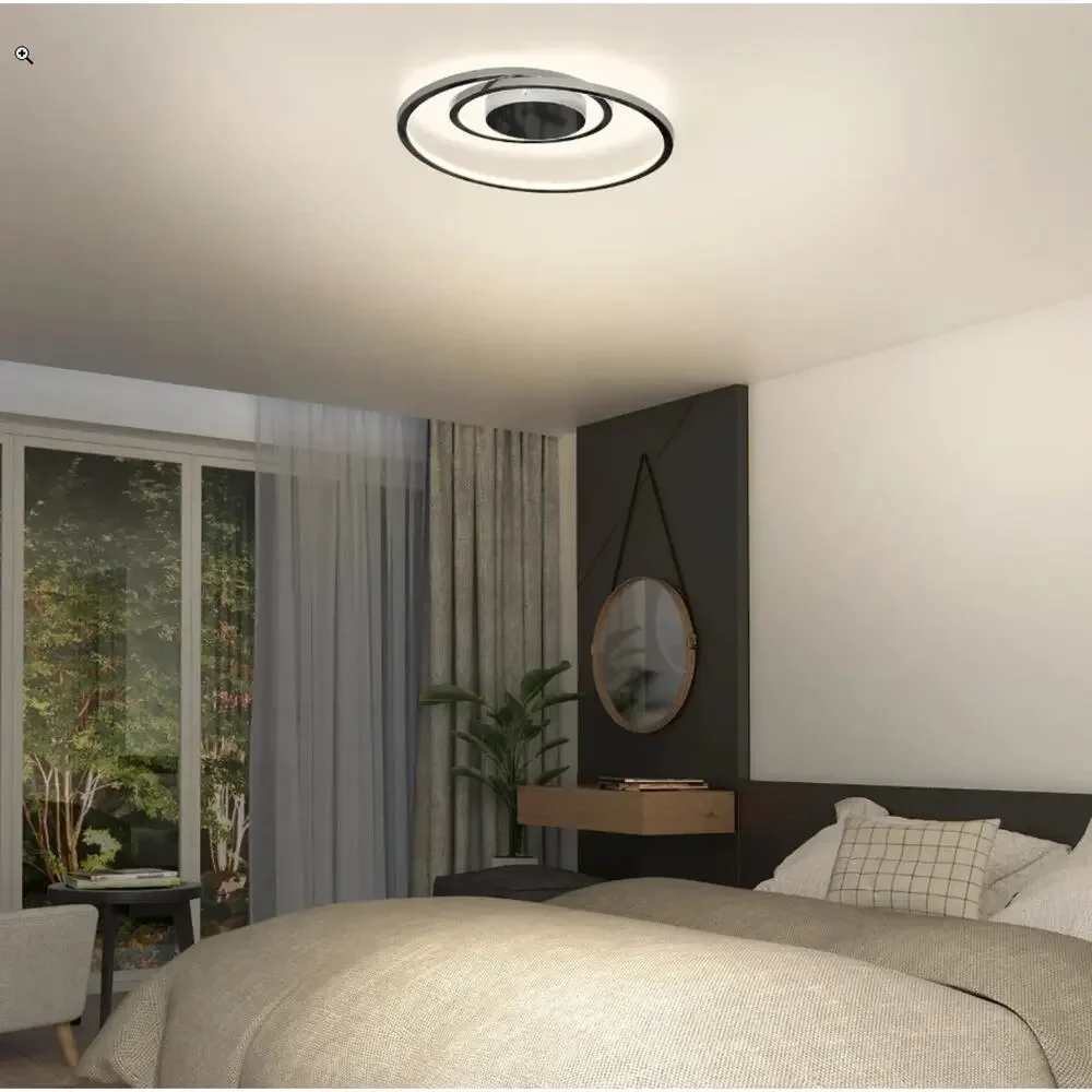 Artika Salto LED Integrated Flush Mount Ceiling Light Chrome